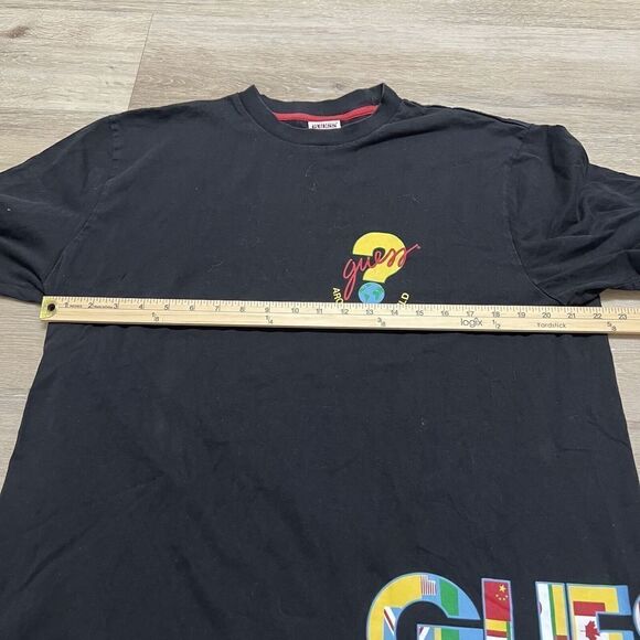 Guess Georges Marciano Vintage T-shirt Large Around The World Made In USA 1989 - Picture 3 of 8